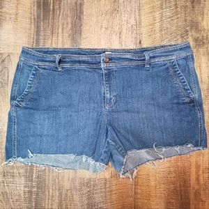 Old Navy Distressed Stretch Low waist Denim Jean Shorts Sz 22